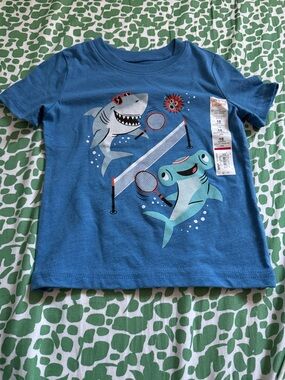 NWT Jumping Beans shark shirt 18M